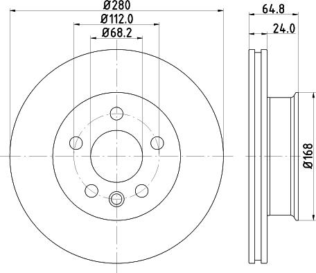 HELLA 8DD 355 122-392 - Əyləc Diski furqanavto.az