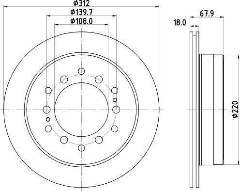 HELLA 8DD 355 122-711 - Əyləc Diski furqanavto.az