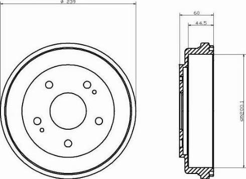 HELLA 8DT 355 300-941 - Əyləc barabanı furqanavto.az