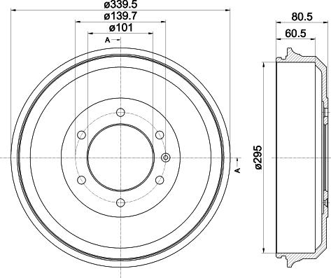 HELLA 8DT 355 302-961 - Əyləc barabanı furqanavto.az