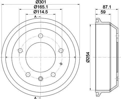 HELLA 8DT 355 302-441 - Əyləc barabanı furqanavto.az