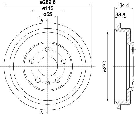 HELLA 8DT 355 302-561 - Əyləc barabanı furqanavto.az