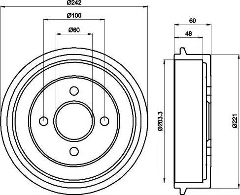 HELLA 8DT 355 302-341 - Əyləc barabanı furqanavto.az