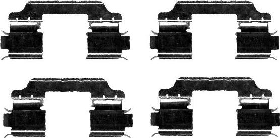 HELLA 8DZ 355 204-411 - Disk əyləc pedləri üçün aksesuar dəsti furqanavto.az