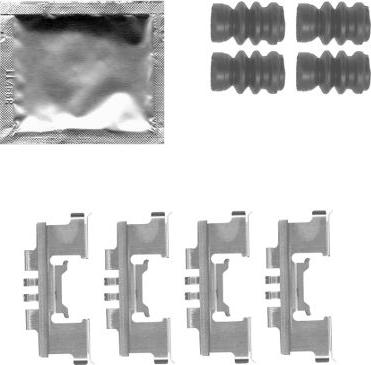 HELLA 8DZ 355 204-791 - Disk əyləc pedləri üçün aksesuar dəsti furqanavto.az