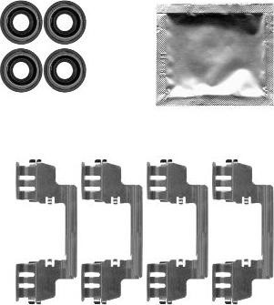 HELLA 8DZ 355 204-761 - Disk əyləc pedləri üçün aksesuar dəsti furqanavto.az