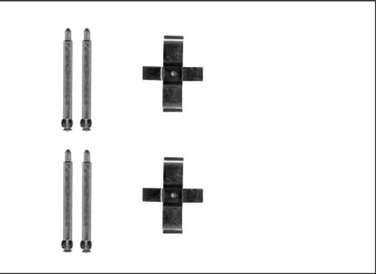 HELLA 8DZ 355 205-591 - Disk əyləc pedləri üçün aksesuar dəsti furqanavto.az
