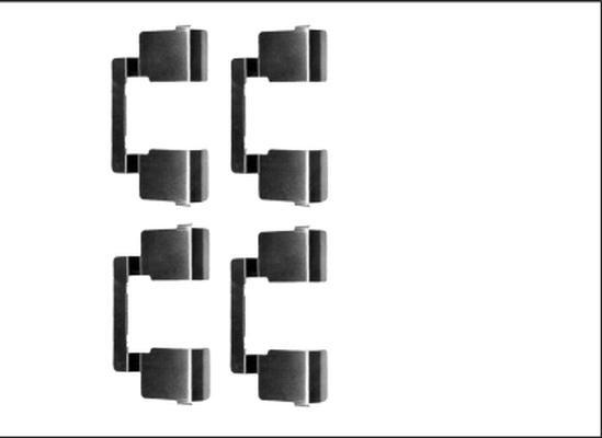 HELLA 8DZ 355 205-571 - Disk əyləc pedləri üçün aksesuar dəsti furqanavto.az