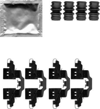 HELLA 8DZ 355 203-881 - Disk əyləc pedləri üçün aksesuar dəsti furqanavto.az