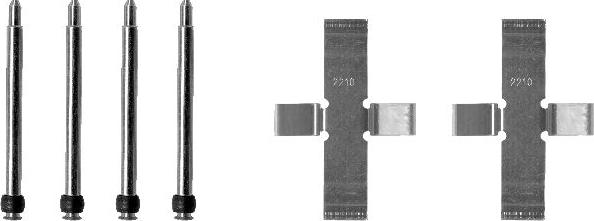 HELLA 8DZ 355 202-161 - Disk əyləc pedləri üçün aksesuar dəsti furqanavto.az