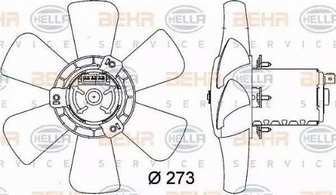 HELLA 8EW 009 144-401 - Fen, radiator furqanavto.az