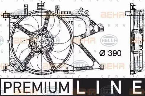 HELLA 8EW 009 157-441 - Fen, radiator furqanavto.az