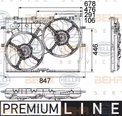 HELLA 8EW 351 040-611 - Fen, radiator furqanavto.az