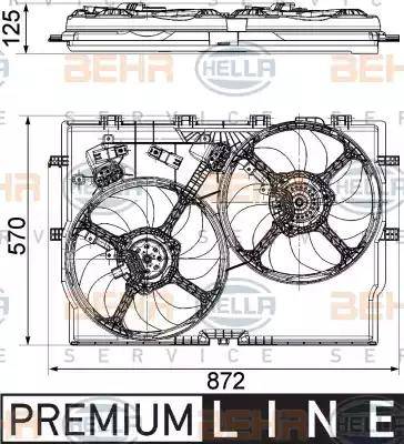 HELLA 8EW 351 040-631 - Fen, radiator furqanavto.az