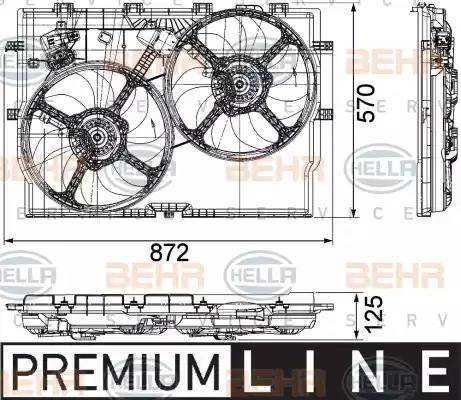 HELLA 8EW 351 040-621 - Fen, radiator furqanavto.az