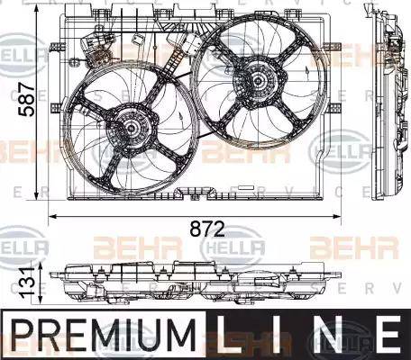 HELLA 8EW 351 041-451 - Fen, radiator furqanavto.az