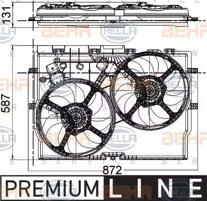 HELLA 8EW 351 041-431 - Fen, radiator furqanavto.az