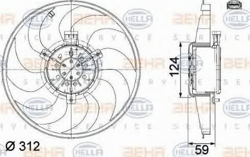 HELLA 8EW 351 041-261 - Fen, radiator furqanavto.az