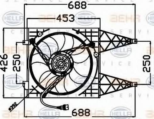 HELLA 8EW 351 042-551 - Fen, radiator furqanavto.az