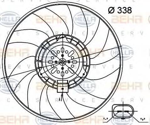 HELLA 8EW 351 000-481 - Fen, radiator furqanavto.az