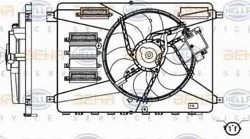 HELLA 8EW 351 000-371 - Fen, radiator furqanavto.az