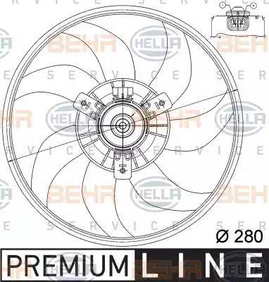 HELLA 8EW 351 039-761 - Fen, radiator furqanavto.az