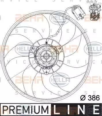 HELLA 8EW 351 039-701 - Fen, radiator furqanavto.az