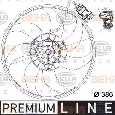 HELLA 8EW 351 039-711 - Fen, radiator furqanavto.az