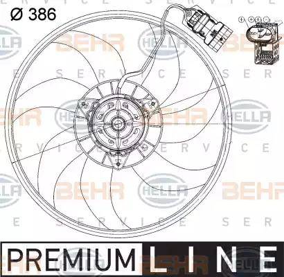 HELLA 8EW 351 039-731 - Fen, radiator furqanavto.az