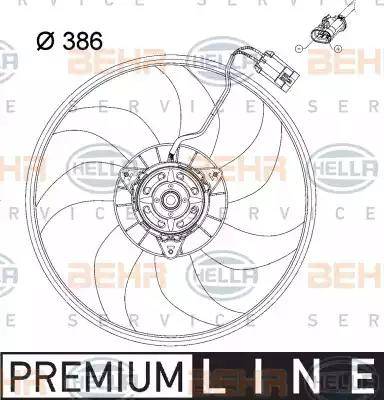 HELLA 8EW 351 034-431 - Fen, radiator furqanavto.az