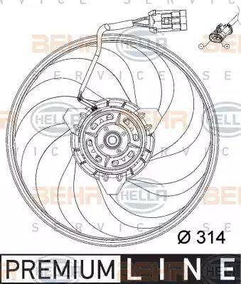 HELLA 8EW 351 034-421 - Fen, radiator furqanavto.az