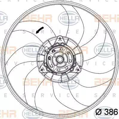 HELLA 8EW 351 034-291 - Fen, radiator furqanavto.az