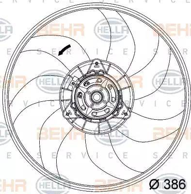 HELLA 8EW 351 034-281 - Fen, radiator furqanavto.az