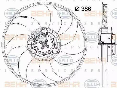 HELLA 8EW 351 150-671 - Fen, radiator furqanavto.az