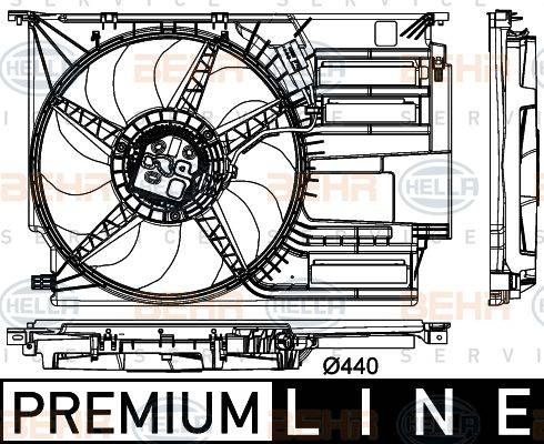 HELLA 8EW 351 151-091 - Fen, radiator www.furqanavto.az