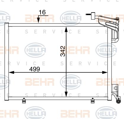 HELLA 8FC 351 001-584 - Kondenser, kondisioner furqanavto.az