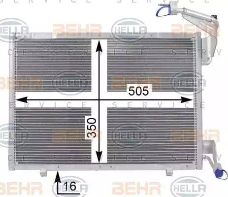 HELLA 8FC 351 001-581 - Kondenser, kondisioner furqanavto.az