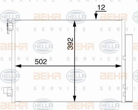 HELLA 8FC 351 008-484 - Kondenser, kondisioner furqanavto.az