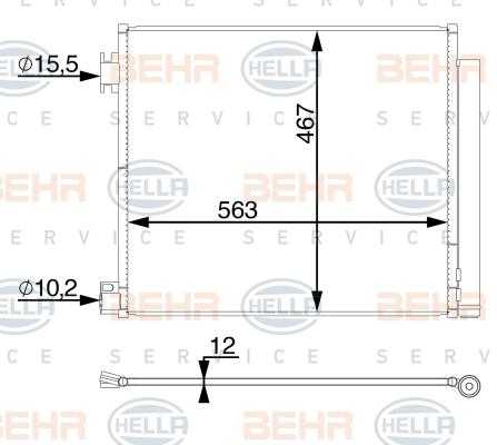 HELLA 8FC 351 008-684 - Kondenser, kondisioner furqanavto.az