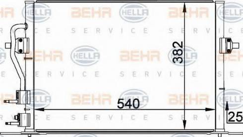 HELLA 8FC 351 035-584 - Kondenser, kondisioner furqanavto.az