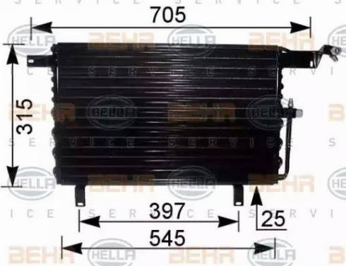 HELLA 8FC 351 035-571 - Kondenser, kondisioner furqanavto.az