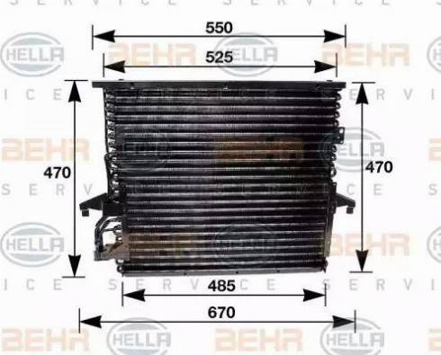 HELLA 8FC 351 035-001 - Kondenser, kondisioner furqanavto.az