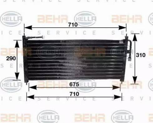 HELLA 8FC 351 035-021 - Kondenser, kondisioner furqanavto.az