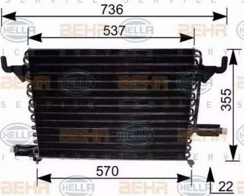 HELLA 8FC 351 035-311 - Kondenser, kondisioner furqanavto.az