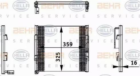 HELLA 8FC 351 035-731 - Kondenser, kondisioner furqanavto.az