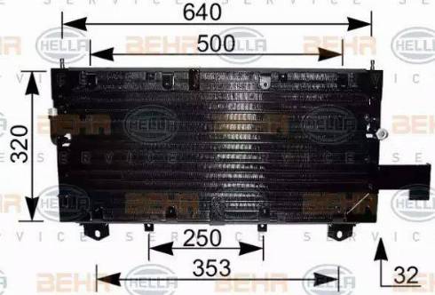 HELLA 8FC 351 036-461 - Kondenser, kondisioner furqanavto.az