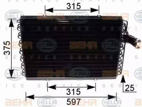 HELLA 8FC 351 036-051 - Kondenser, kondisioner furqanavto.az