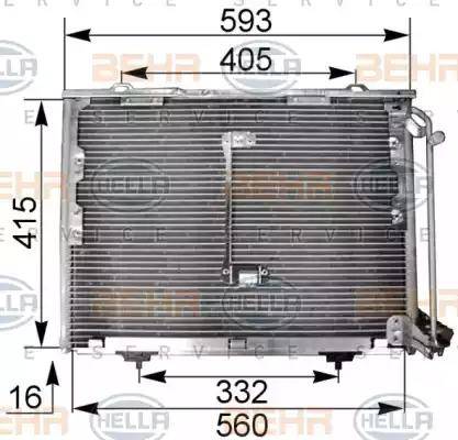 HELLA 8FC 351 036-014 - Kondenser, kondisioner www.furqanavto.az