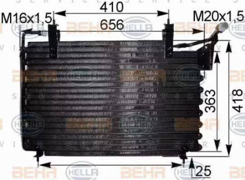 HELLA 8FC 351 036-711 - Kondenser, kondisioner furqanavto.az