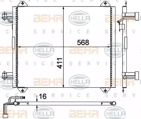 HELLA 8FC 351 038-554 - Kondenser, kondisioner furqanavto.az